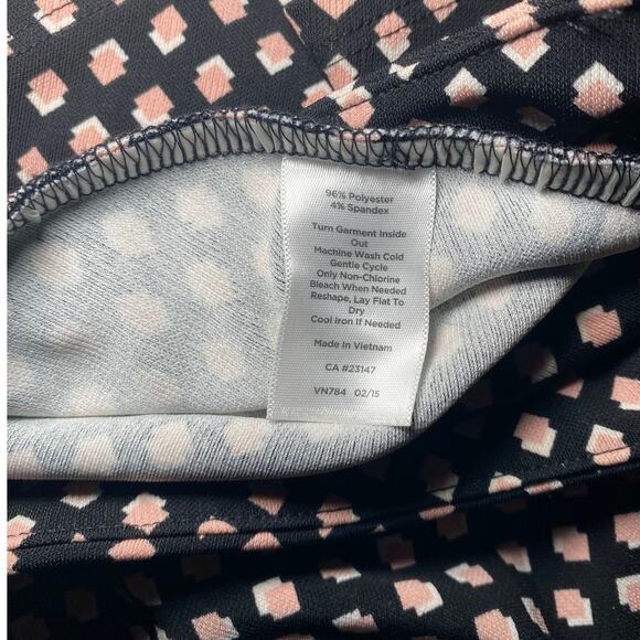 Talbots Petite - Black Pink White Pattern Skirt - Size L - Picture 11 of 11